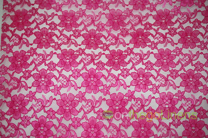 Fuchsia Raschel Lace