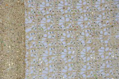 Chemical Lace Chain Embroidery Fabrics | Swirl Chain Lace Fabric by the Yard & Wholesale Bolt |