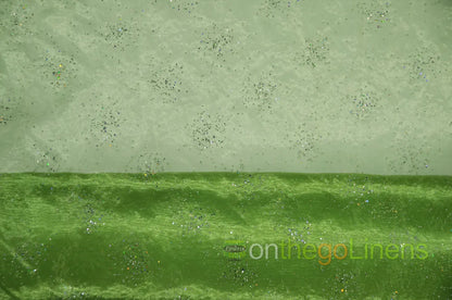 Avocado Sparkle Organza