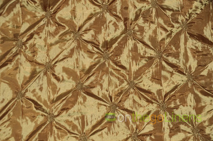 Camel Pinwheel Button Taffeta