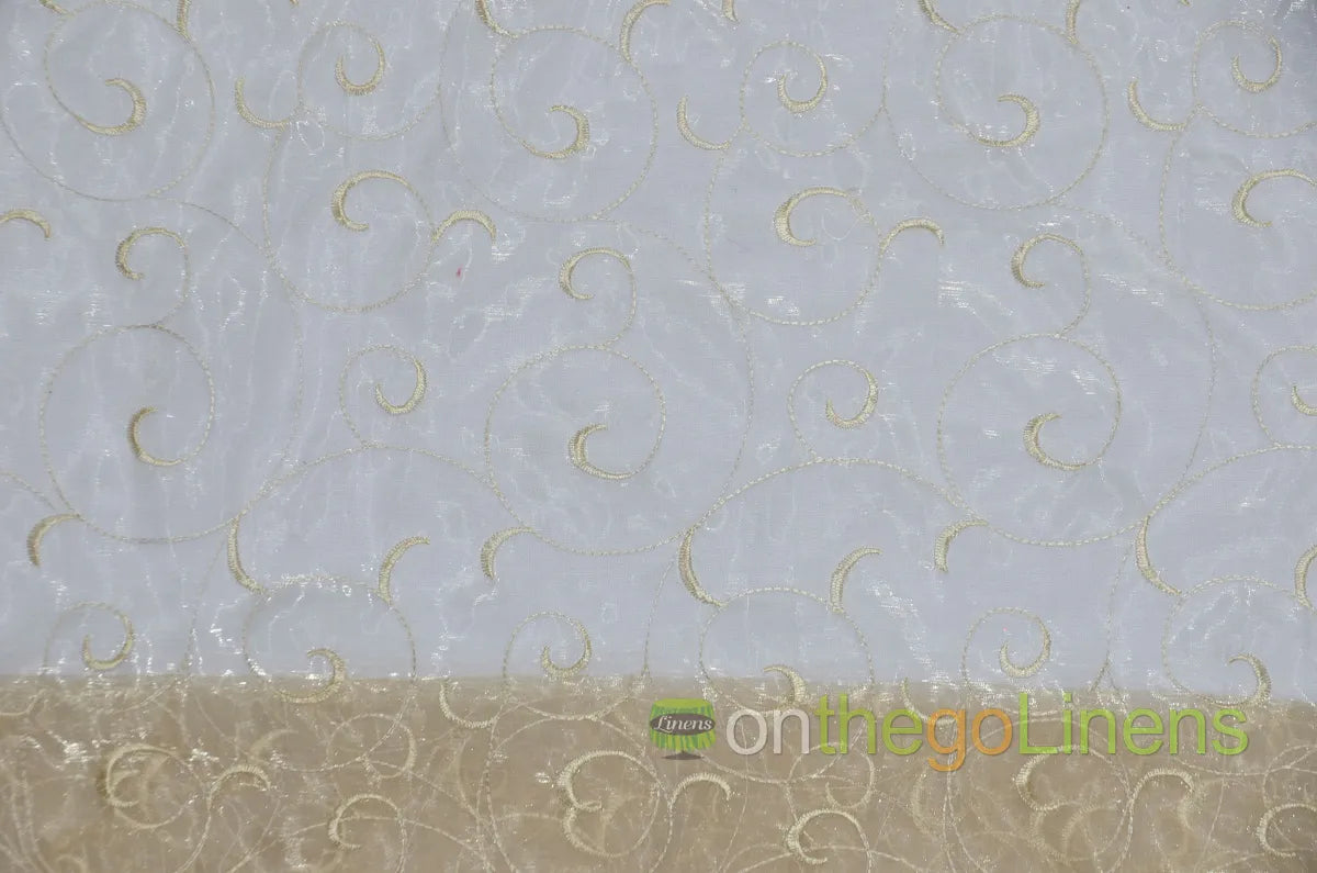 Champagne Swirl Organza