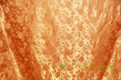 Floral Jacquard Satin Fabric by the Yard | Isabella Floral Jacquard | 60 Wide | Rose Jacquard Satin Fabric |