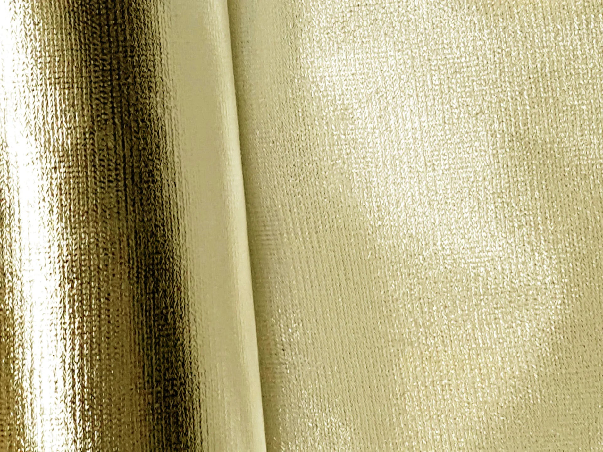 Gold White Stiff Tricot Lame