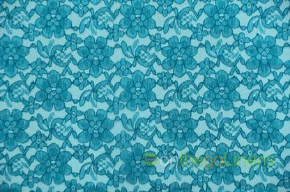 Teal Raschel Lace