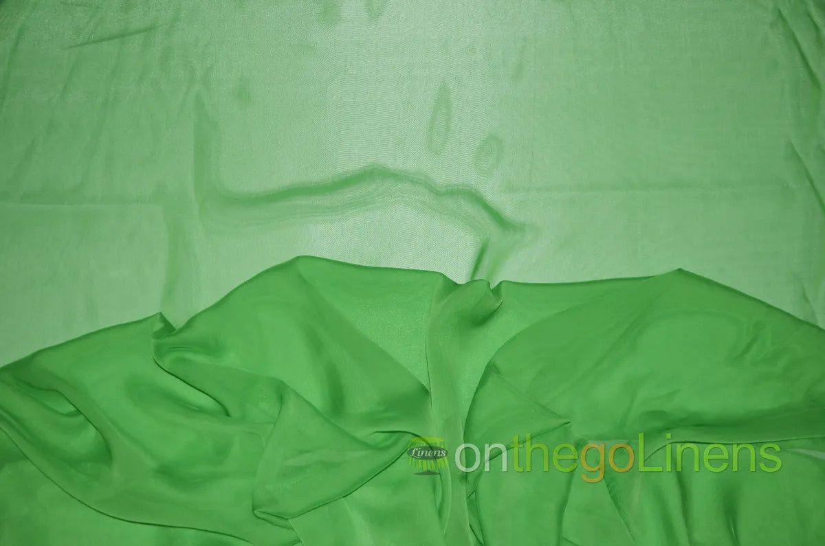 Apple Green Two Tone Chiffon