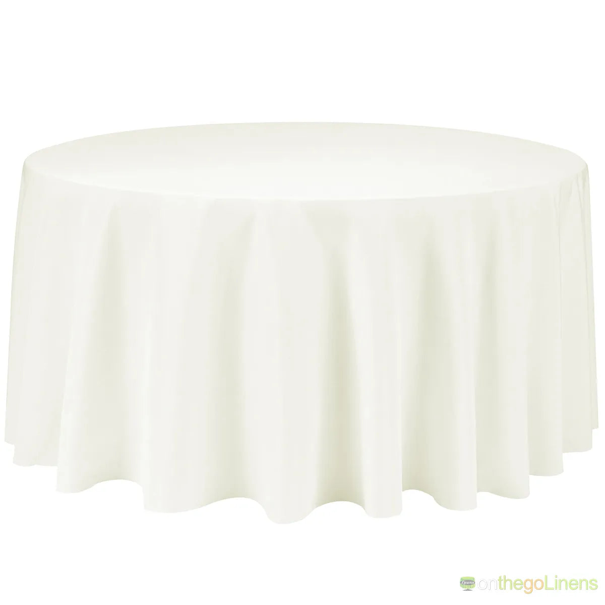 132" Round Polyester Tablecloth | Econoline Ready to Ship | 11 Colors to Choose From |