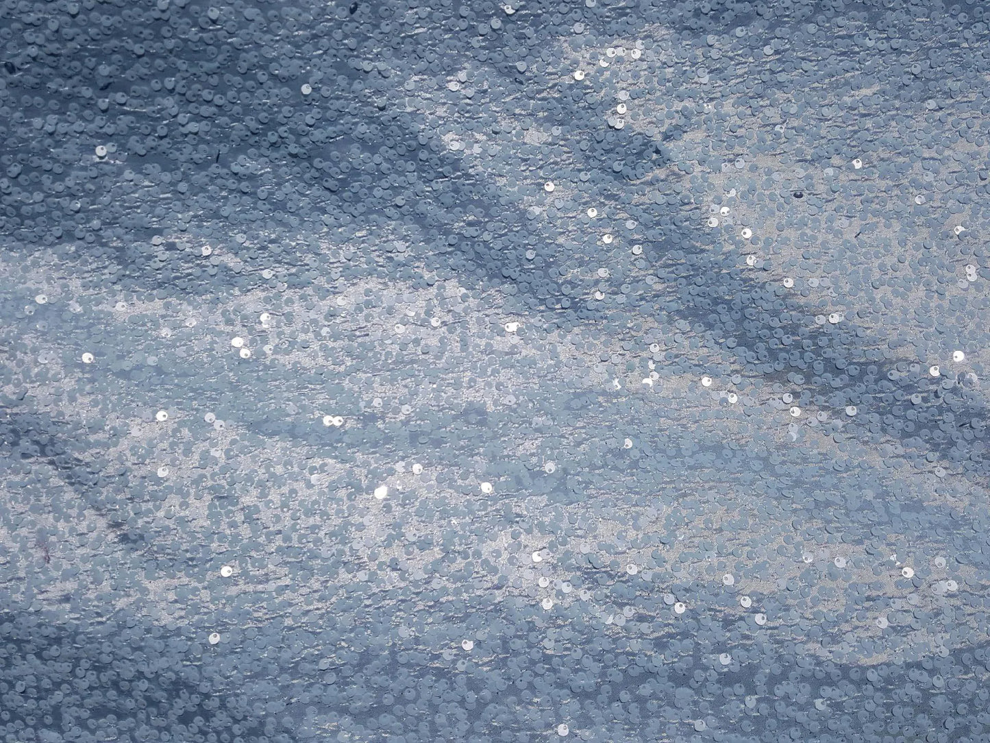 Baby Blue Taffeta Sequins