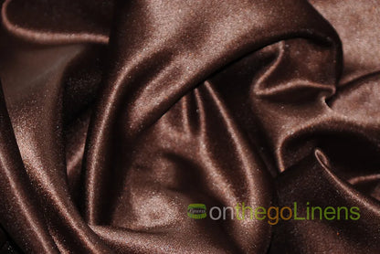 Lamour Satin Table Napkins and Chair Sashes | 100% Polyester Semi Dull Heavy Satin Table Napkins and Chair Sashes |