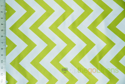Avocado Lamour Satin Chevron