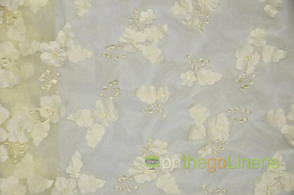 Ivory Applique Organza