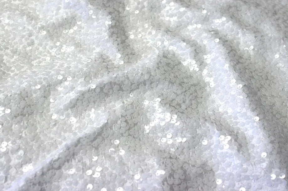 White Taffeta Sequins