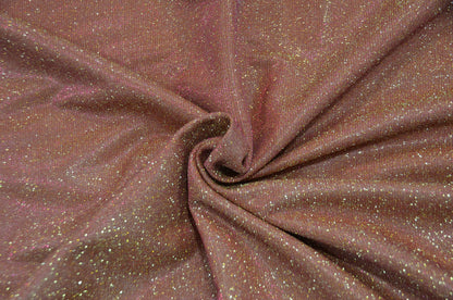 Spandex Glimmer Knit Fabric by the Yard | 56" Wide | Metallic Glitter Spandex Knit Fabric | 2 Way Stretch |