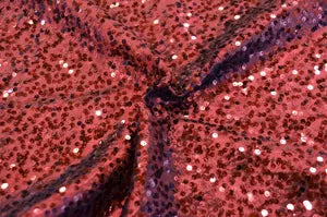 Burgundy Taffeta Sequins