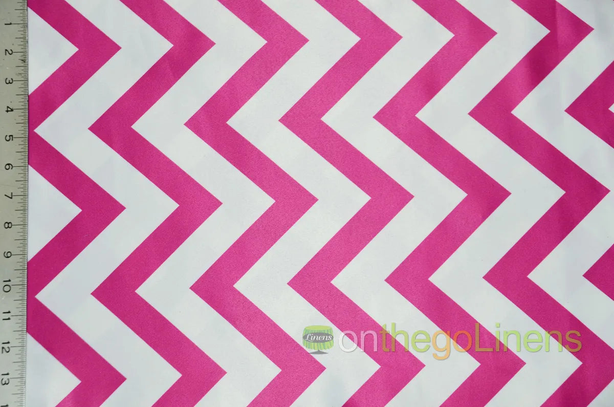 Fuchsia Lamour Satin Chevron