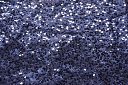 Navy Blue Taffeta Sequins