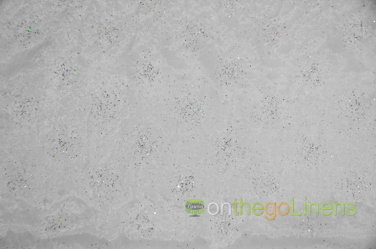 White Sparkle Organza