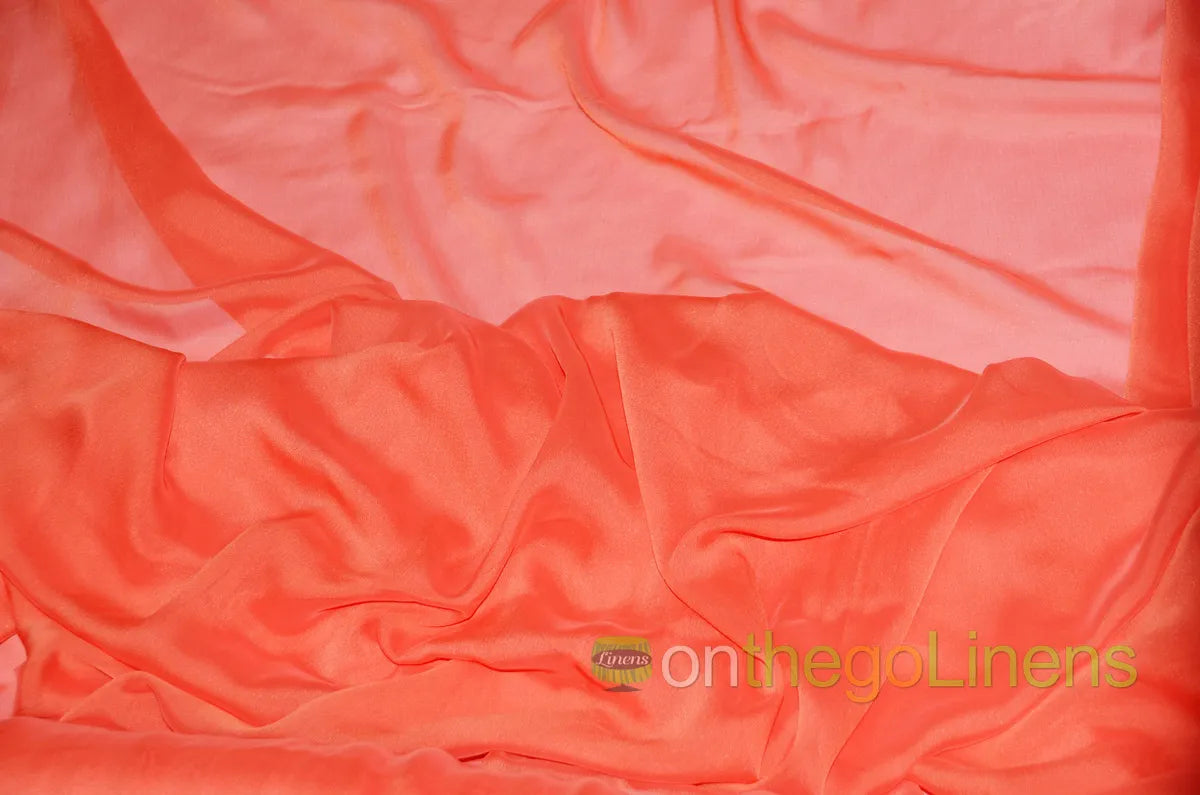 Dolce Coral Two Tone Chiffon