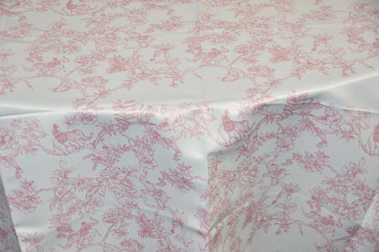 Ben Toile Satin Print Table Napkins | French Style Toile Satin Table Napkins | 100% Washable |