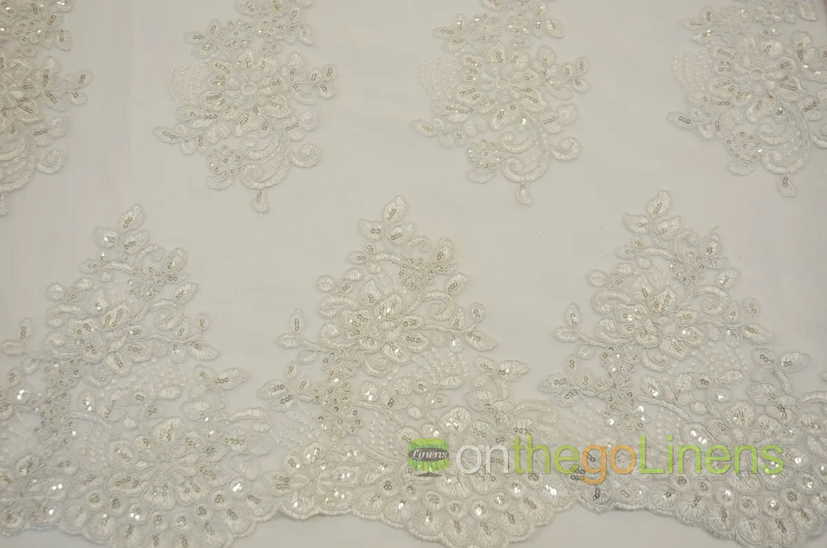 Camilla Embroidery Fabric by the Yard | Lace Embroidery | Multiple Colors |