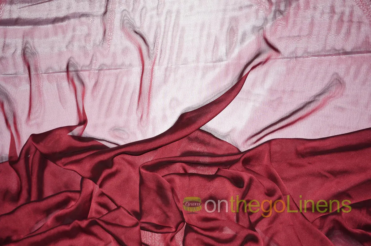 Cranberry Two Tone Chiffon