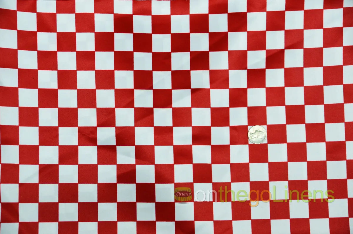 1" Checkers Lamour Satin | Table Runner | Two Colors Available |