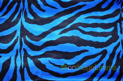 Zebra Print Charmeuse Satin Fabric | Silky Satin Zebra Print Fabric | 100% Polyester |