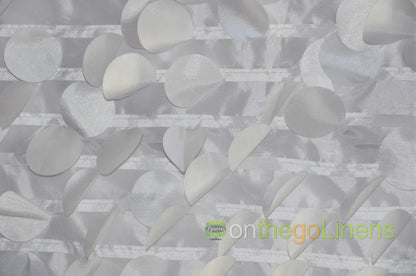 Petal Taffeta Fabric Table Linens | Round Hanging Petal Taffeta Tablecloths |