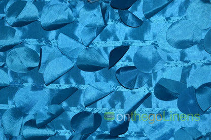 Turquoise Petal Taffeta
