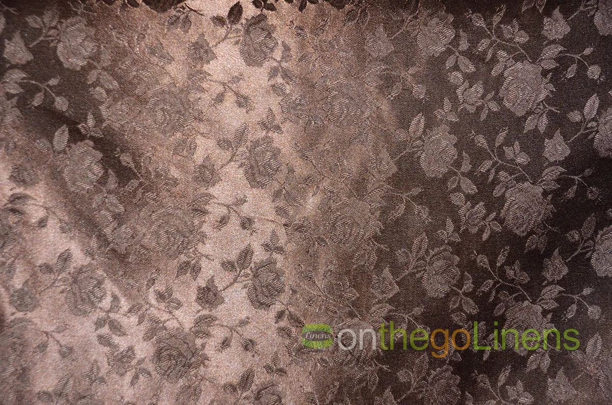 Floral Jacquard Satin Fabric by the Yard | Isabella Floral Jacquard | 60 Wide | Rose Jacquard Satin Fabric |