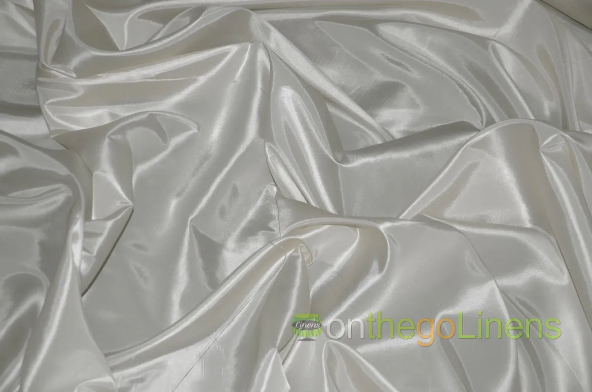 Off White Solid Taffeta