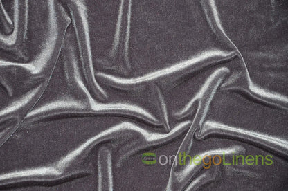 Charcoal Stretch Velvet