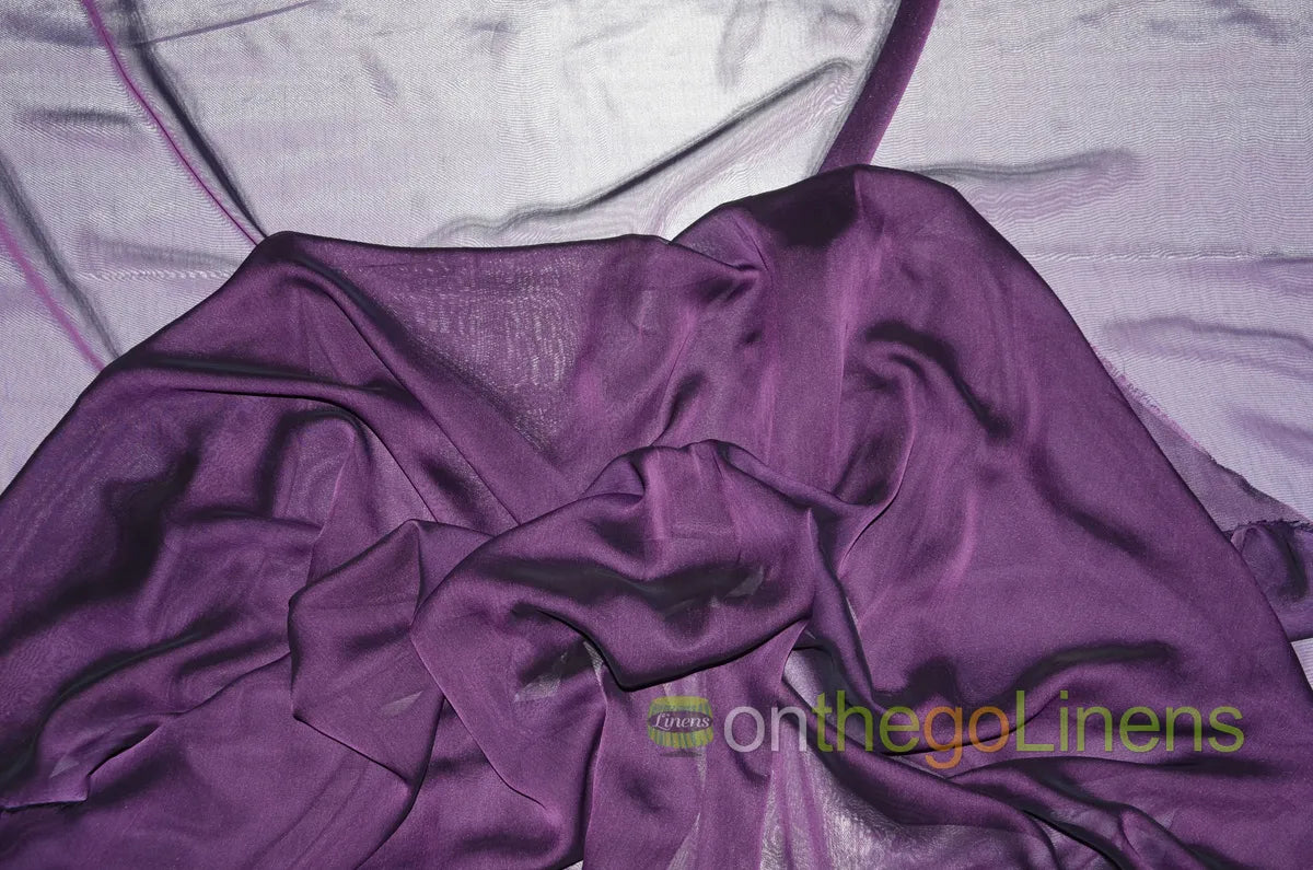 Plum Two Tone Chiffon