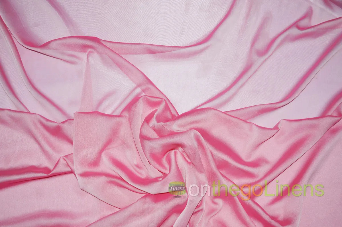 White Fuchsia Two Tone Chiffon