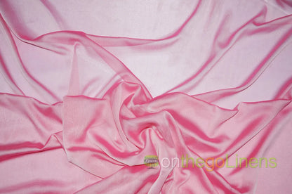 White Fuchsia Two Tone Chiffon