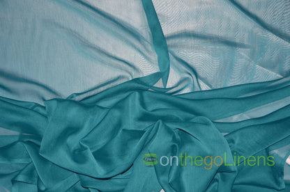 Teal Two Tone Chiffon