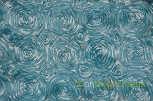 Rosette Satin Fabric by the Yard | 54" Wide | 3d Rose Satin Fabric |