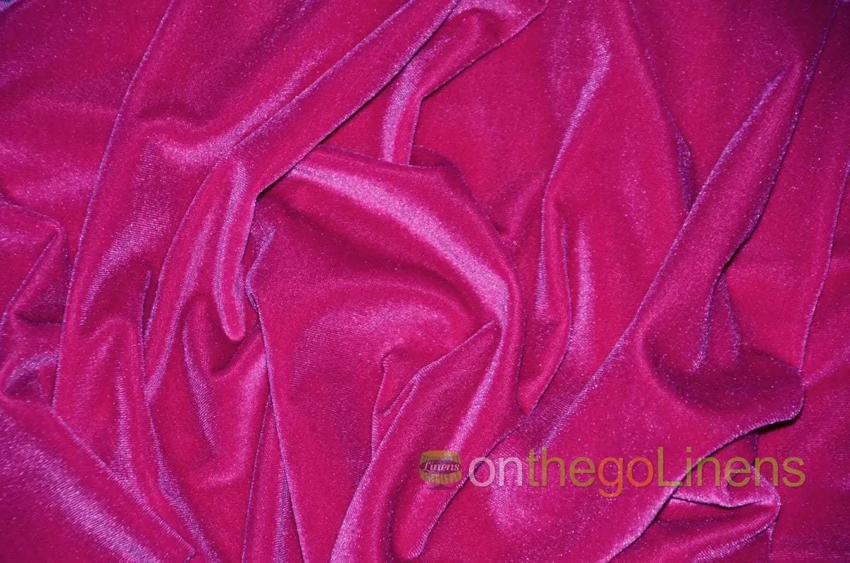 Fuchsia Stretch Velvet