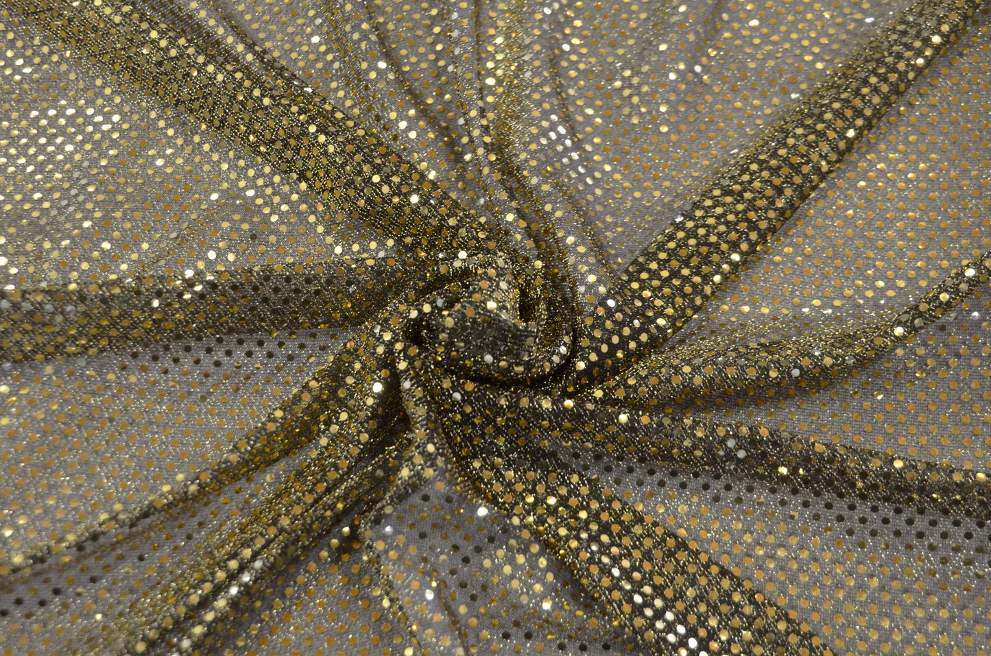 Black Gold Confetti Dot Sequins