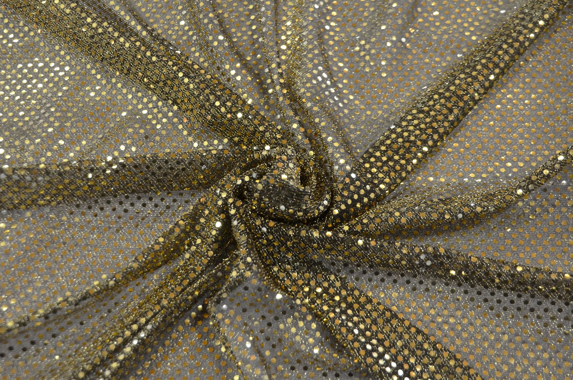 Black Gold Confetti Dot Sequins