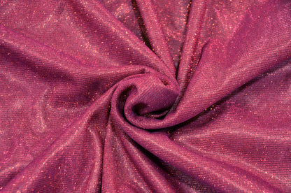 Spandex Glimmer Knit Fabric by the Yard | 56" Wide | Metallic Glitter Spandex Knit Fabric | 2 Way Stretch |