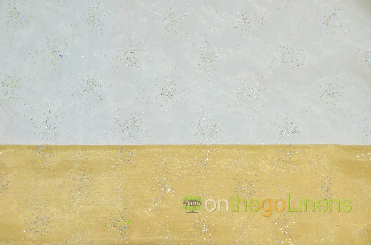 Gold Sparkle Organza