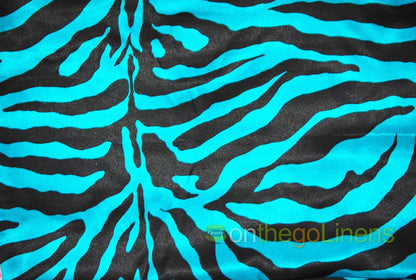 Zebra Print Charmeuse Satin Fabric | Silky Satin Zebra Print Fabric | 100% Polyester |