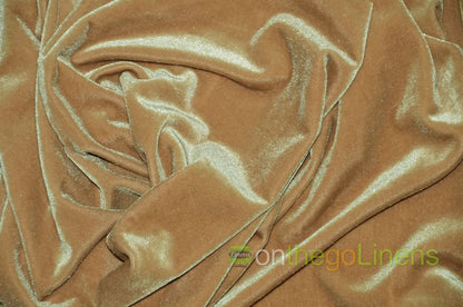 Beige Stretch Velvet