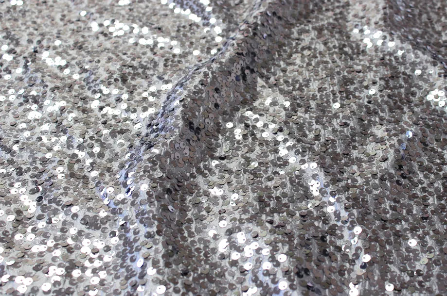 Charcoal Taffeta Sequins