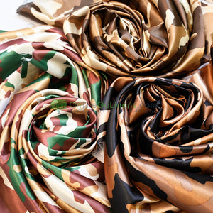 Army Camouflage Charmeuse Satin  Napkins and Chair Sashes | Camouflage Napkins | Camouflage Chair Sash |