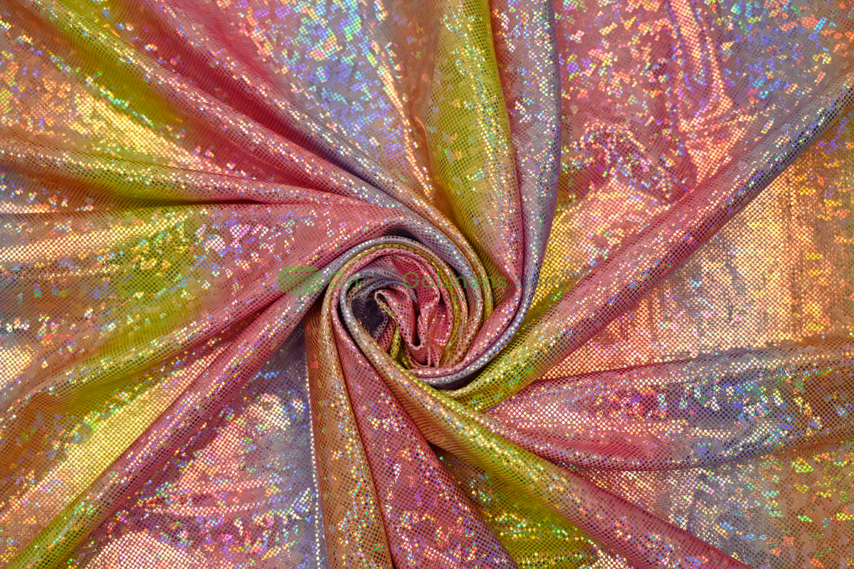 Rainbow Shattered Hologram Spandex