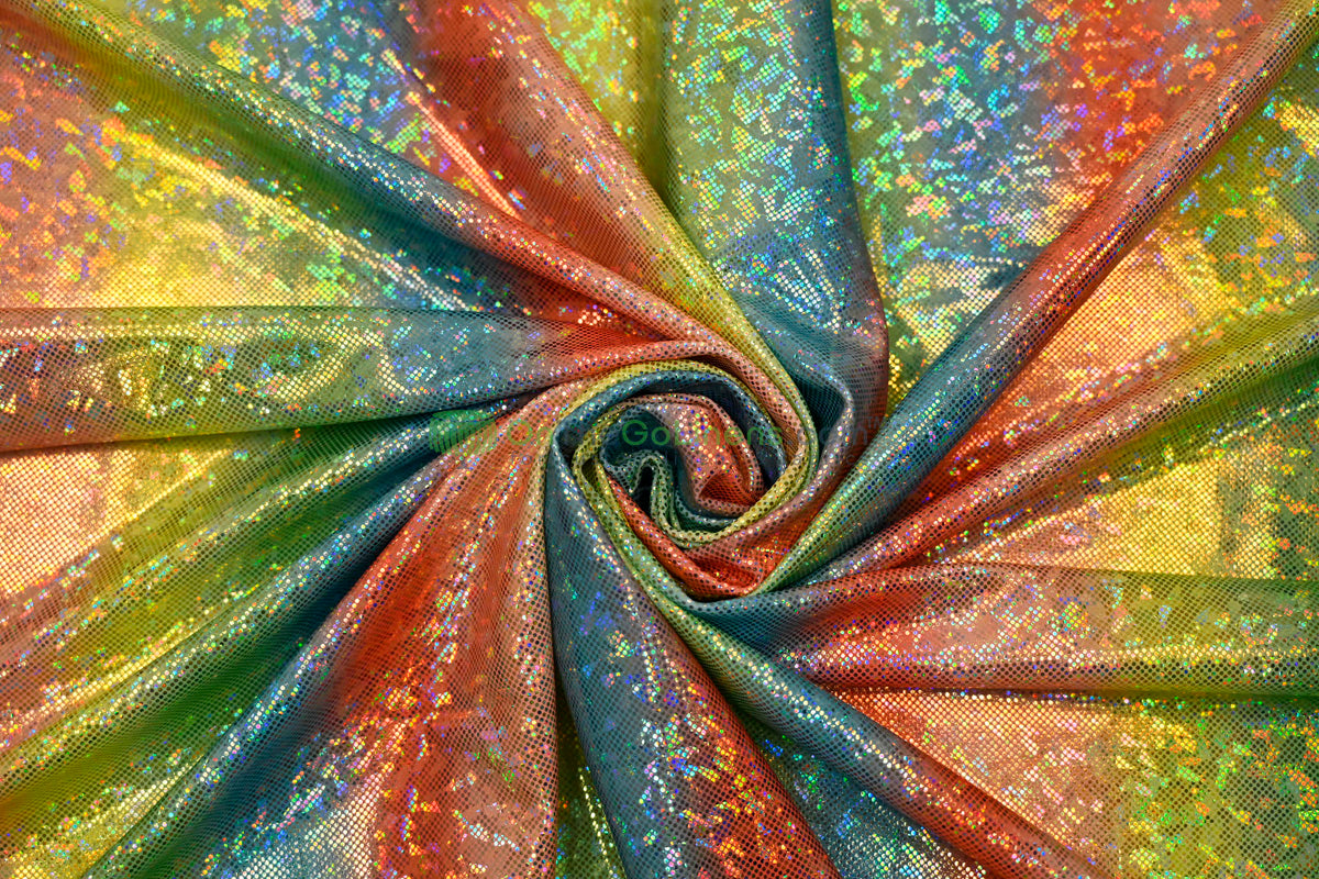 Rainbow Shattered Hologram Spandex
