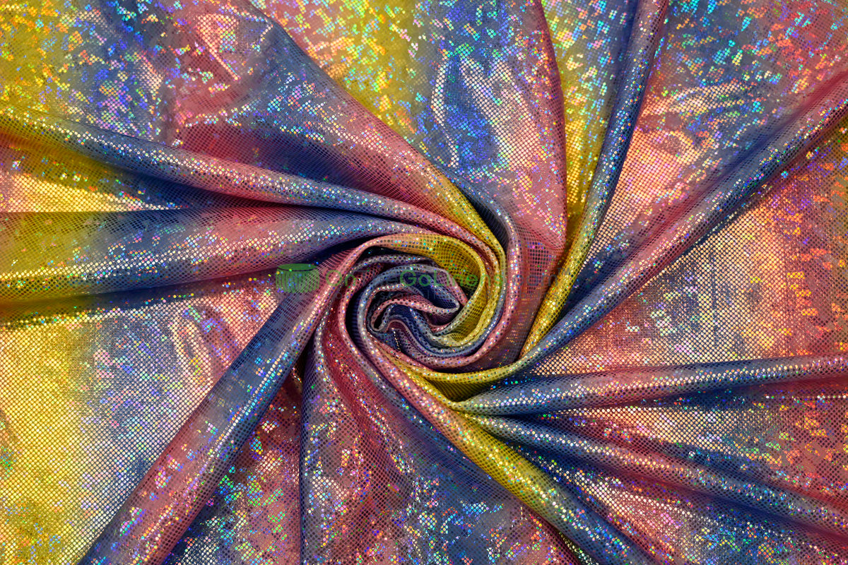 Rainbow Shattered Hologram Spandex