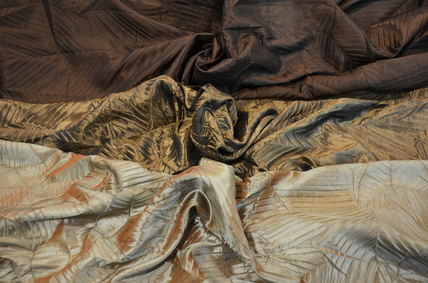 Bark Taffeta Fabric by the Yard | Zig Zag Taffeta Fabric | 60" Wide |