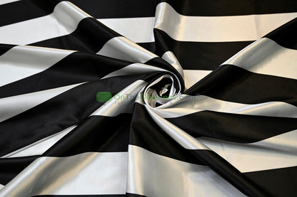 3" Stripe Charmeuse Satin Print Fabrics